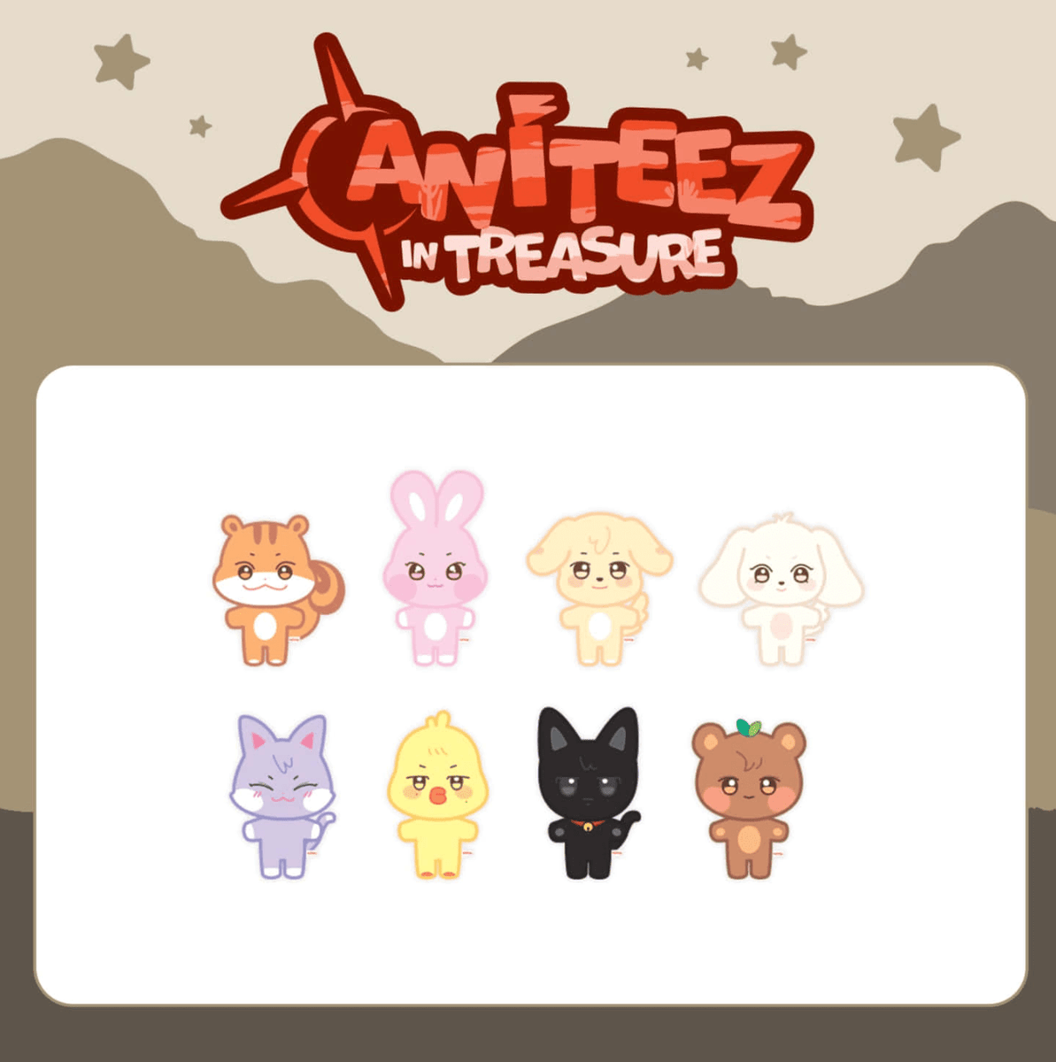 ATEEZ San ANITEEZ Pop Up In Illusion SANdeoki Plush Doll & Photocard PC - Foto 3